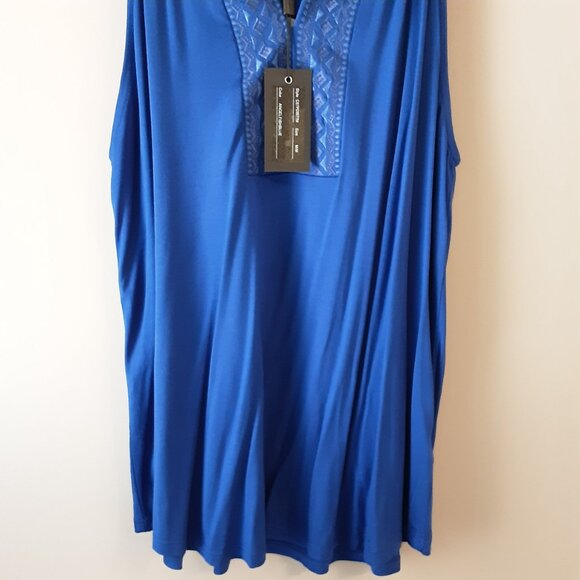 Cable & Gauge New! Blue Sleeveless Top Blouse Size Med. - Picture 3 of 13